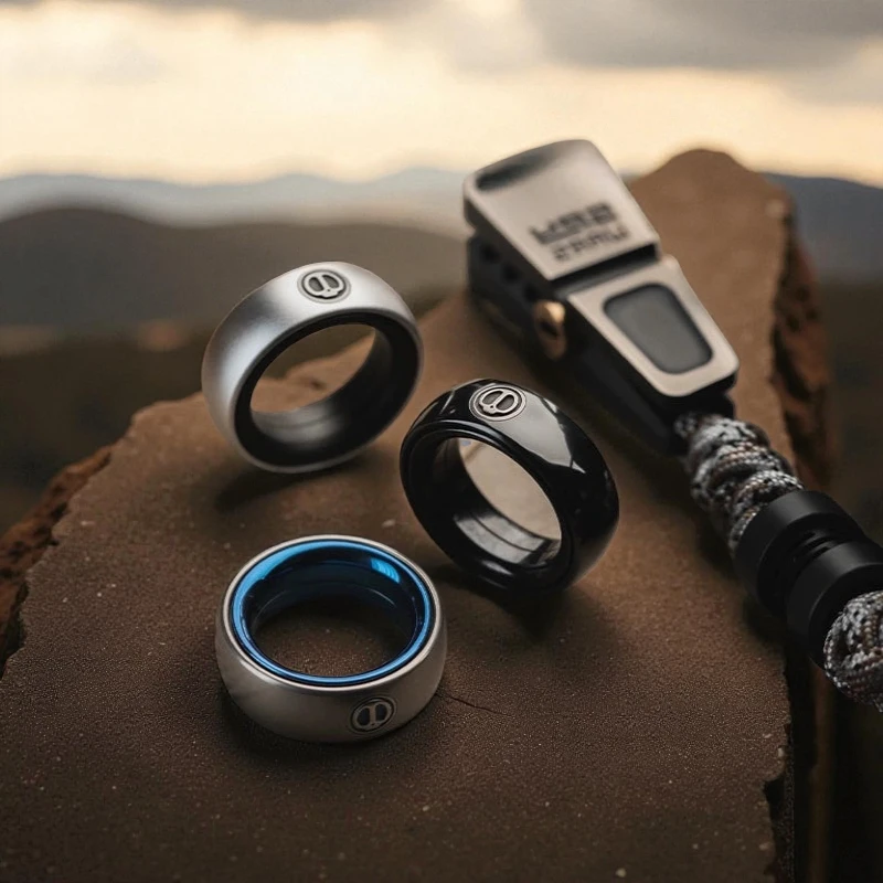 Spy Wars Fidget Ring Mechanic-I by StressCrate – outdoor EDC setup with gear accessories